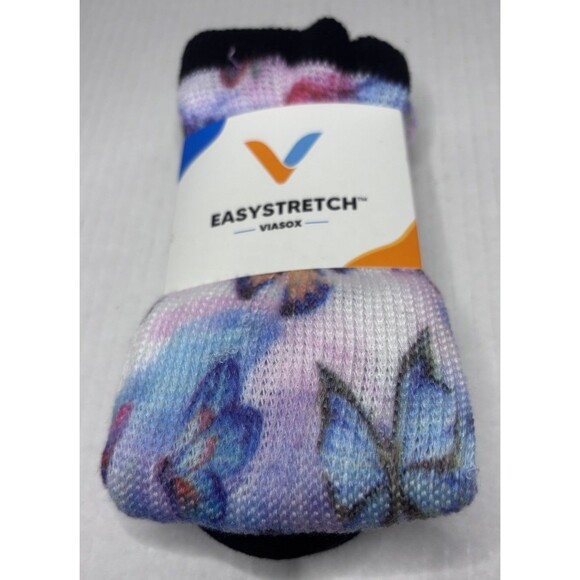 Viasox Accessories - Viasox Easy Stretch Diabetic Socks Unisex Size M/L Colorful Butterfly Design